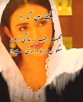 Urdu Poetry # Muhabbat jab Zindgi or skoon 💔💔💔🙏🙏🙏😭😭😭😭 # WhatsApp 